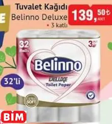 BELİNNO DELUXE TUVALET KAĞIDI BELİNNO DELUXE TUVALET KAĞIDI